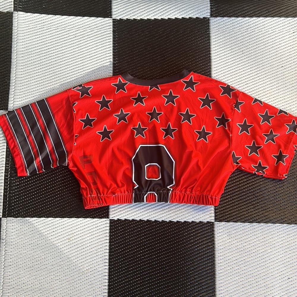 RARE, UPCYCLED, CROPPED SPORTS JERSEY
